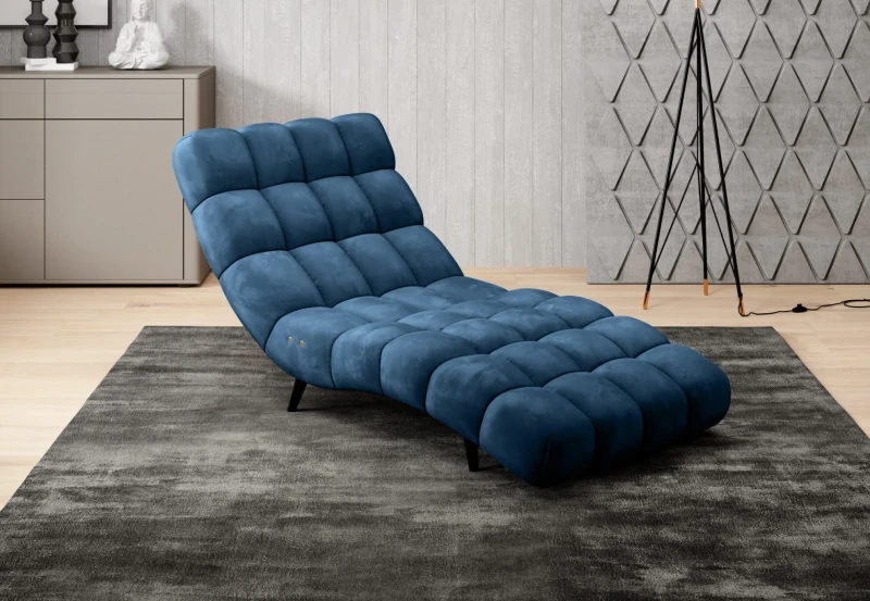 Szezlong Gatio Tkanina Monolith 77 Granatowy Elektryczna Regulacja Oparcia Nowość Fotel Leżanka.webp