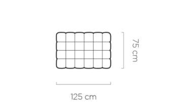 Górne Zdjęcie Wymiarów Duża Pufa Nowoczesna Gappa Styl Loft