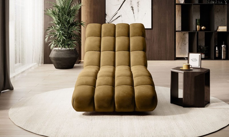 Szezlong Delphi Szerokość 80 cm Tkanina Monolith 48 Miodowy Żółty Nowoczesny Fotle Leżanka Do Salonu Pokoju Pik Wersal.jpg