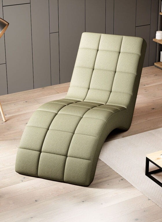 Szaezlong Laguna Fotel Leżanka Tkanina Letto 38 Zielony Do Salonu Pokoju Nowoczesny Pik.jpg