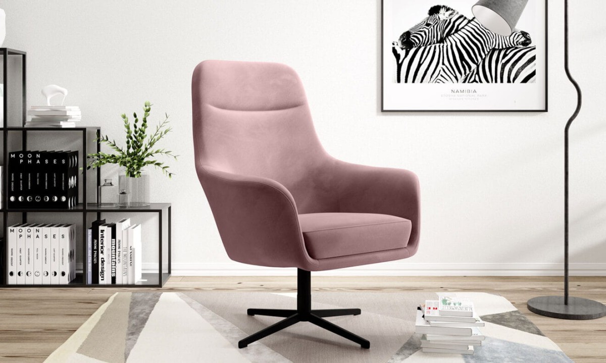 Fotel Polo Fotel Tkanina Matt Velvet 63 NOwoczesny Kubełkowy Obrotowy Do Pokoju.jpg