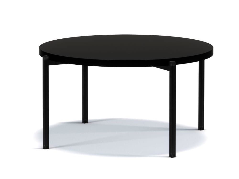 Stolik Kawowy Okrągły SIGMA A CZARNY MAT Ława Metalowe Czarne Nogi Do Salonu Szerokość 85 cm Pokoju.jpg