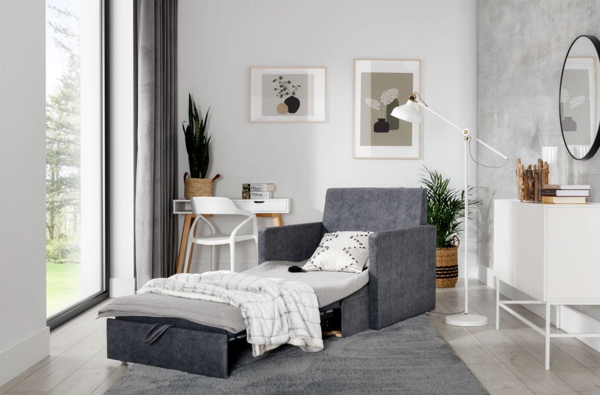 Sofa LUCA Amerykanka Fotel Tkanina Doro 17056 Jednoosobowa Szerokość 94 cm Mała Wąska Funkcja Spania 193 x 77 cm.jpg