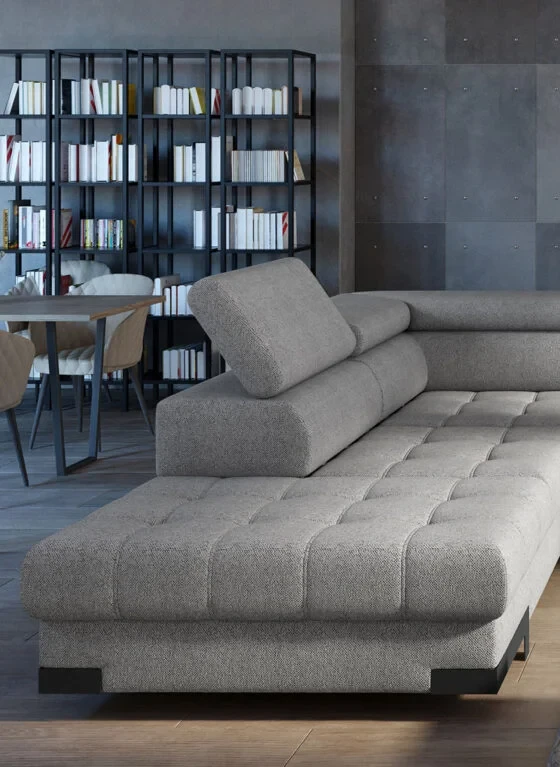 Narożnik Selva XL U Do Salonu Duży Nowoczesny Funcka Regulowany Zagłówek WERSAL.webp