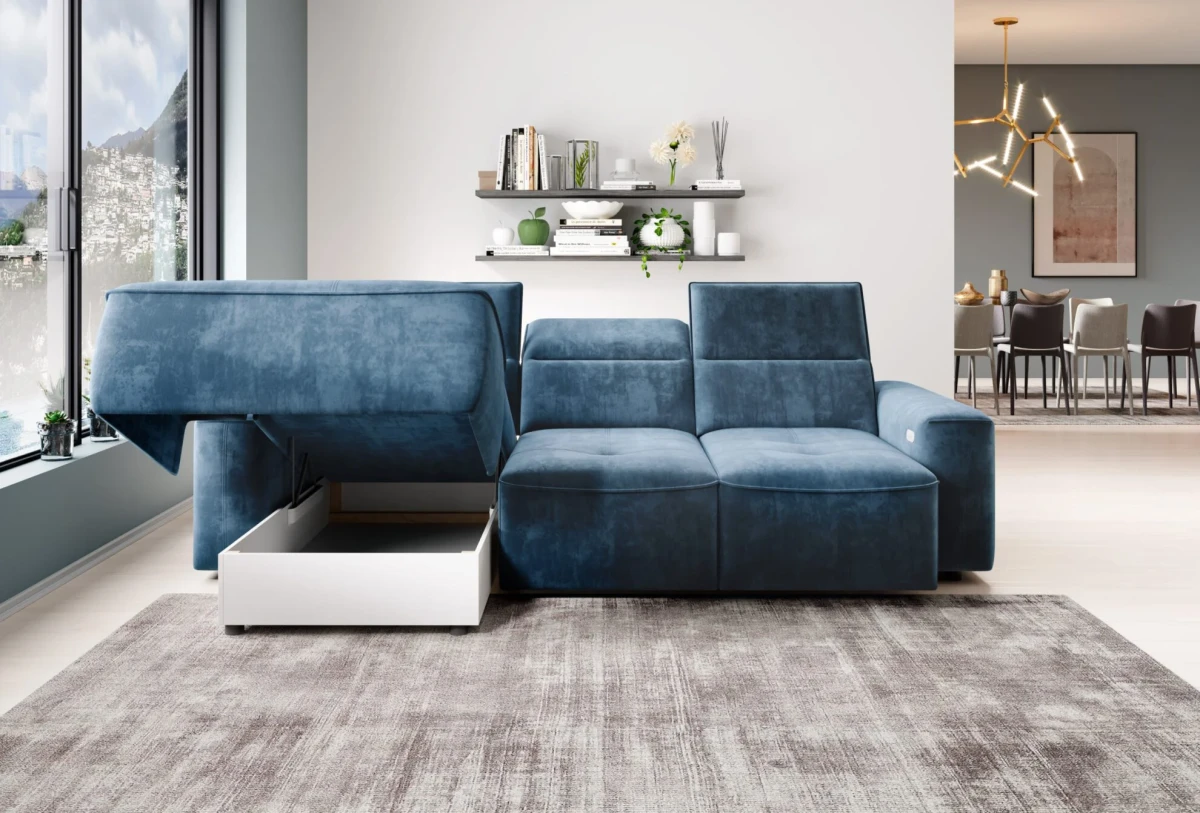 Narożnik Colombo Mini Funkcja Relaks Pojemnik Zagłówek Nowoczesny Do Salonu Wersal.webp