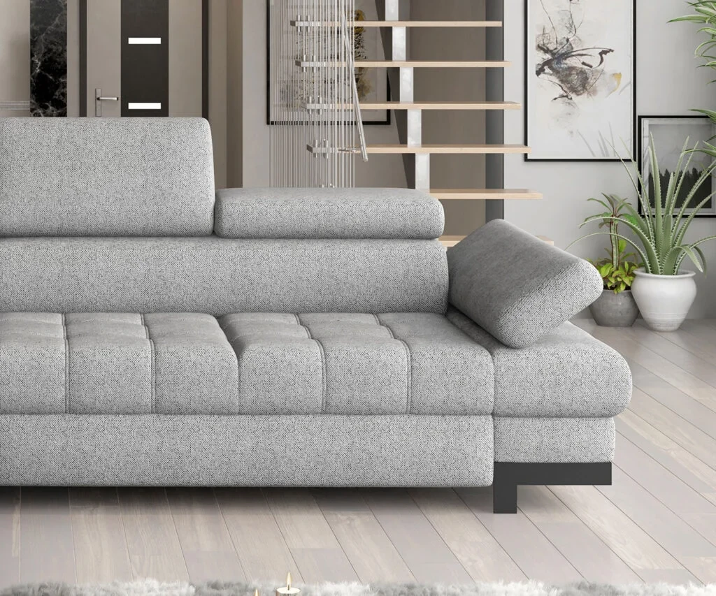 Narożnik Selva Mini Do Salonu Nowoczesny Mały Regulowane Zagłówki Podłokietnik Wersal.webp