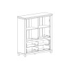 Komoda wysoka EVORA WM Szerokość 126 cm 2 szuflady 24ZRJU46 Butelkowa Zieleń HELVETIA MEBLE Komoda  Nowoczesna Tradycyjna Do Salonu Pokój Dzienny