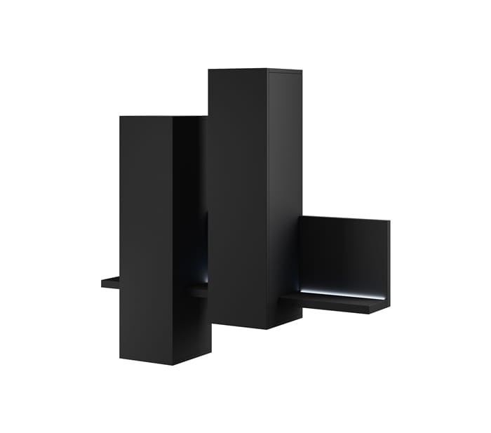 Witryna wisząca BOTA Szerokość 152 cm Czarny Supermat Helvetia Meble IMS 24W0FG04 Witryna Nowoczesna Tradycyjna Do Salonu Pokój Dzienny