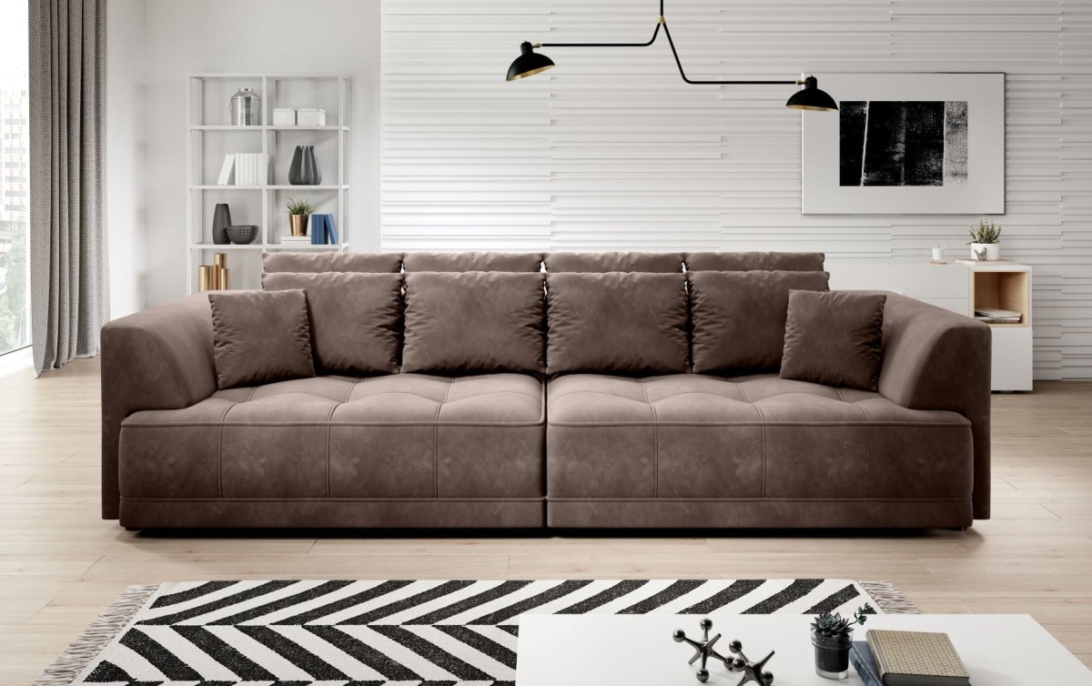 Tiga Bigsofa Tkanina Riviera 16 Elektryczna Regulacja Głębokości siedziska Poduszki Nowoczesna Duża Do Salonu Kanapa Pokoju.jpg