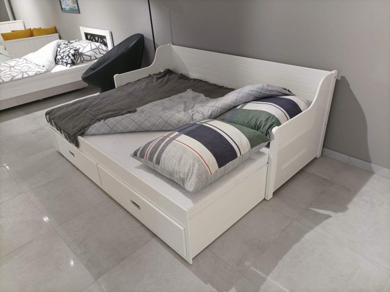 Łóżko Szymon Dwuosobowe Rozsuwane Białe Do Pokoju Dziecka Kornelo Meble Dolmar (2).jpg