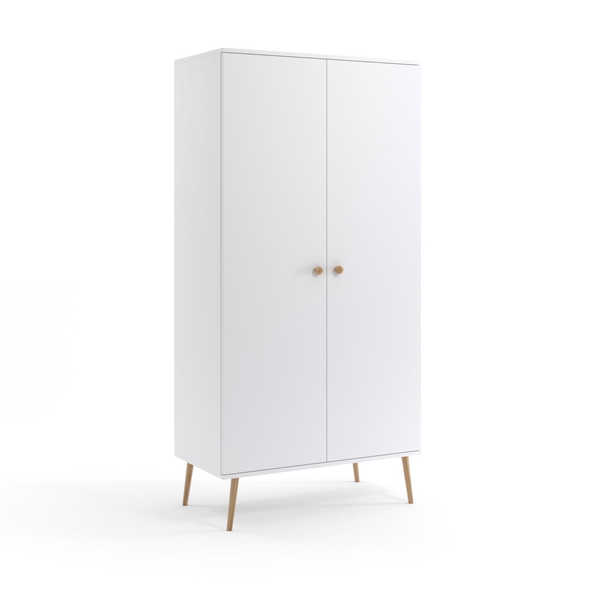 Szafa BALI Półka Drążek Do Salonu Pokoju w Stylu Skandynawskim BOHO Szerokość 1500 cm Biała Wysokie Drewniane Nóżki Oryginalne Uchwyty Jutowe Nowoczesna.jpg