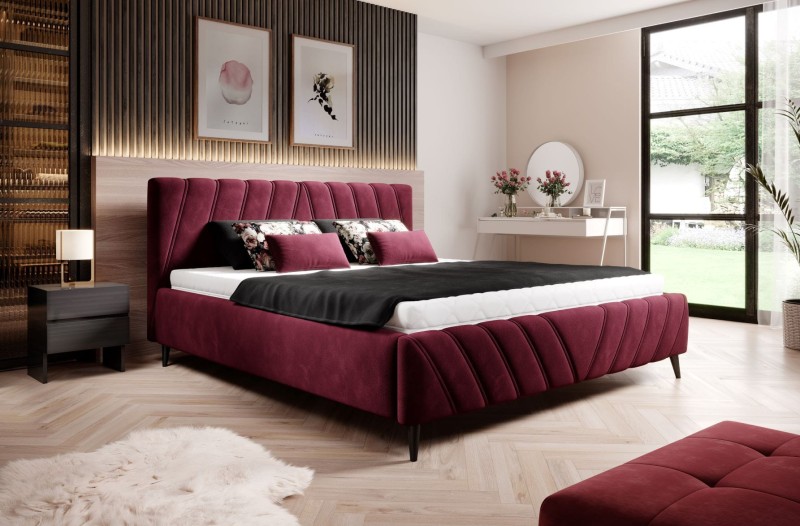 Łóżko Tapicerowane Calypso Tkanina Riviera 59 + Riviera 100 + Neiva Ellin 1024 .jpg