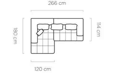 Narożnik Magnetic Mini Tkanina Luisiano 06 Do Salonu Pokoju Elektrycznie Wysuwane Siedzisko Nowość Wersal Biale Wymiary.webp