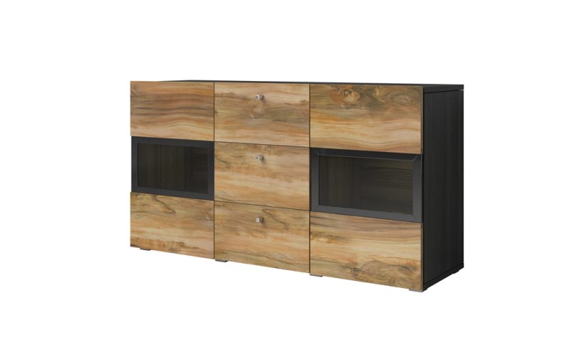 Komoda BAROS Szerokość 132 cm Satin nussbaum / touchwood Helvetia Meble IMS 24Z6BM26 Komoda Nowoczesna Tradycyjna Do Salonu Pokój Dzienny