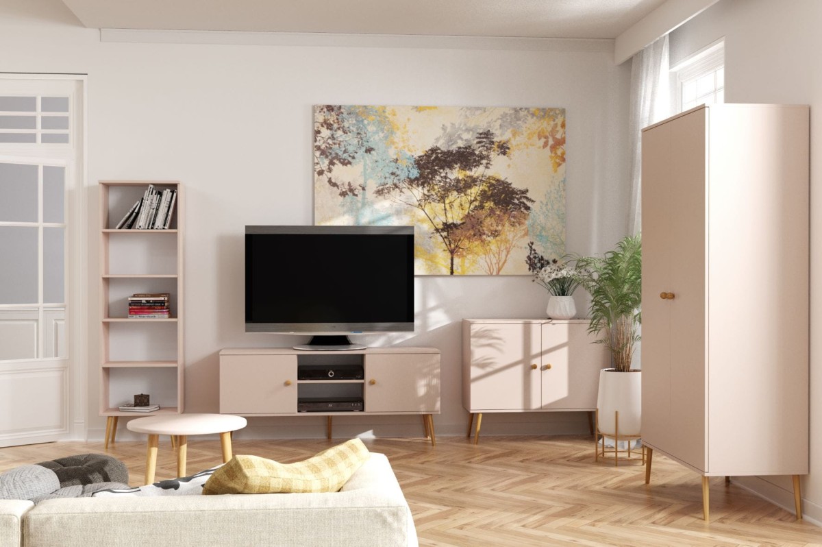 Meble BALI Do Salonu Pokoju W Stylu Skandynawskim BOHO Macchiato Wysokie Drewniane Nóżki Oryginalne Uchwyty Jutowe Nowoczesne Kremowe.jpg