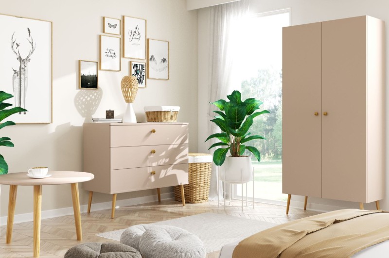 Meble BALI Do Salonu Pokoju W Stylu Skandynawskim BOHO Macchiato Wysokie Drewniane Nóżki Oryginalne Uchwyty Jutowe Nowoczesne Komoda Szafa.jpg