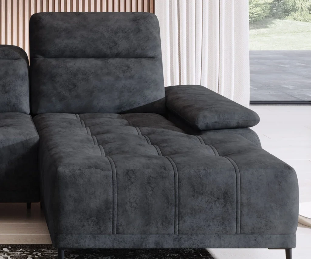 Narożnik Focus Mini Do Salonu Siedzisko Pikowane Przeszycia LOFT Nożka.webp