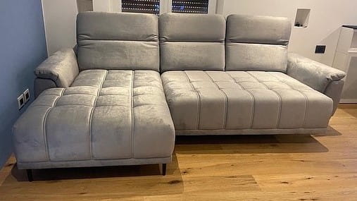 Narożnik FOCUS MINI elektryczna regulacja głębokości siedziska, regulowane zagłówki do pokoju salonu Nowoczesny Styl LOFT