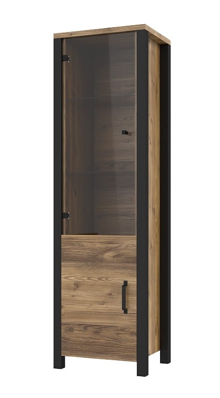 Witryna OLIN Szerokość 56 cm Appenzeller / czarny Helvetia Meble 24ABJC05