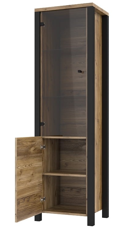 Witryna OLIN Szerokość 56 cm Appenzeller / czarny Helvetia Meble 24ABJC05