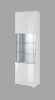 Witryna TOLEDO Szerokość 61 cm Biały laminat / biały połysk Helvetia Meble 2498DW05 Witryna Nowoczesna Tradycyjna Do Salonu Pokój Dzienny