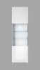 Witryna TOLEDO Szerokość 61 cm Biały laminat / biały połysk Helvetia Meble 2498DW05 Witryna Nowoczesna Tradycyjna Do Salonu Pokój Dzienny