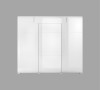 Komoda wysoka TOLEDO Szerokość 147 cm Biały laminat / biały połysk Helvetia Meble 2498DW76 2498DW46 Szafka Nowoczesna Tradycyjna Do Salonu Pokój Dzienny
