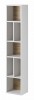 Regał wiszący TOLEDO Szerokość 32 cm Biały laminat - san remo/Biały połysk - san remo Helvetia Meble 2494DW88 Regał Nowoczesny Tradycyjny Do Salonu Pokój Dzienny