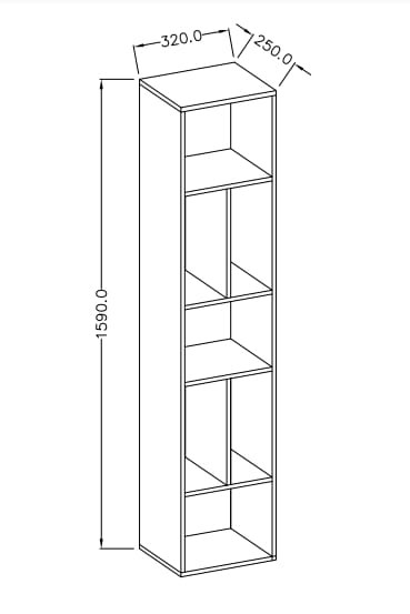 Regał wiszący TOLEDO Szerokość 32 cm Biały laminat - san remo/Biały połysk - san remo Helvetia Meble 2494DW88 Regał Nowoczesny Tradycyjny Do Salonu Pokój Dzienny