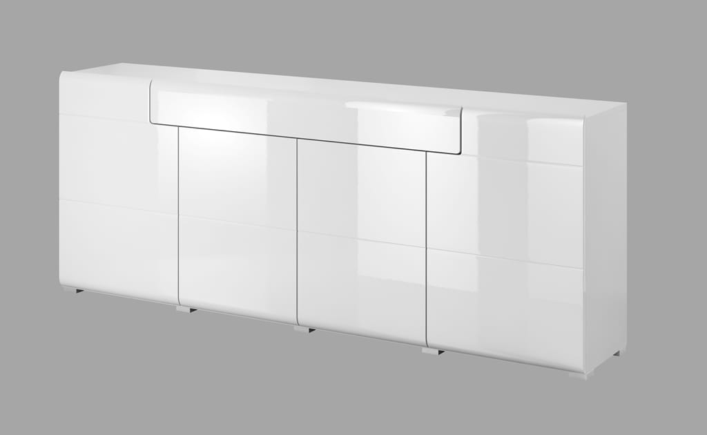 Pokój dzienny TOLEDO Biały laminat / biały połysk Helvetia Meble 2498DW41 46 88 25 99 Meble do pokoju dziennego Nowoczesne Tradycyjne Do Salonu Pokój Dzienny
