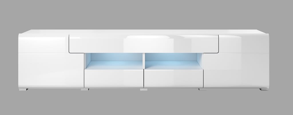 Meblościanka TOLEDO Biały laminat / biały połysk Helvetia Meble 2498DW40 05 02 42 Meble do pokoju dziennego Nowoczesne Tradycyjne Do Salonu Pokój Dzienny