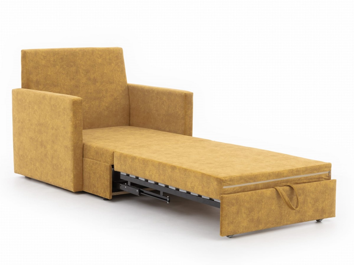 Sofa LUCA Tkanina doro 17062 Żółta Pomarańczowa Amerykanaka Do Pokoju Dziecka Funkcja Spania.jpg