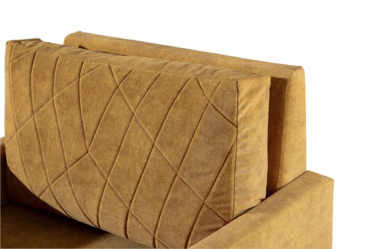 Sofa LUCA Tkanina doro 17062 Żółta Pomarańczowa Amerykanaka Do Pokoju Poduszka Pikowana Dwustronna.jpg