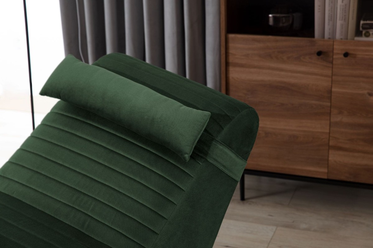 Szezlong ZODIAK Tkanina Kronos 14 Butelkowa Zieleń Zielony Do Salonu Pokoju Fotel Nowoczesny Poduszka.jpg