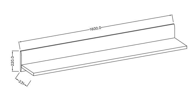 Półka krótka TULSA Szerokość 160 cm Biały laminat / biały połysk Helvetia Meble 2497FJ01 Półka Nowoczesna Tradycyjna Do Salonu Pokój Dzienn