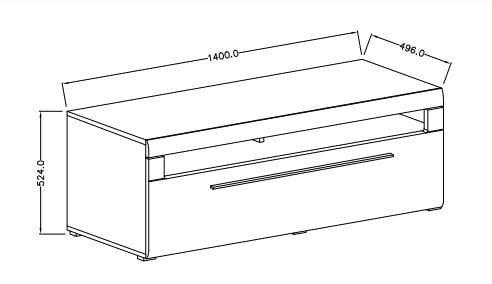 Szafka RTV TULSA Szerokość 140 cm Dąb Grandson Helvetia Meble 24KZFJ41 Komoda Nowoczesna Tradycyjna Do Salonu Pokój Dzienny