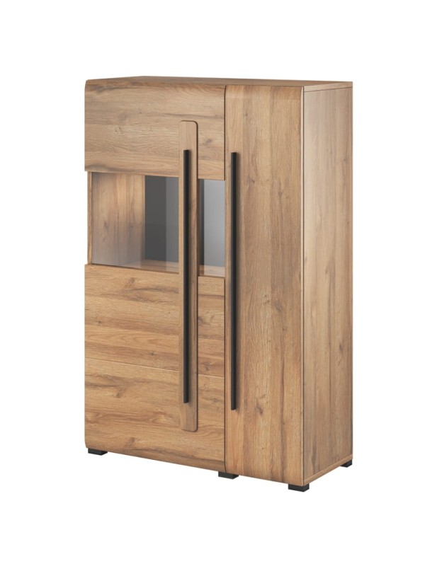 Komoda wysoka TULSA Szerokość 90 cm Dąb Grandson Helvetia Meble 24KZFJ42 Komoda Nowoczesna Tradycyjna Do Salonu Pokój Dzienny