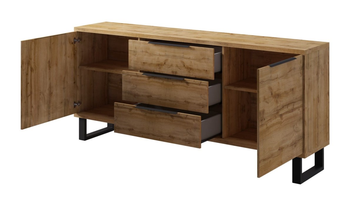 Pokój dzienny HALLE Nowoczesna Dąb Wotan Styl LOFT Helvetia 24N0HK42 05 40 25