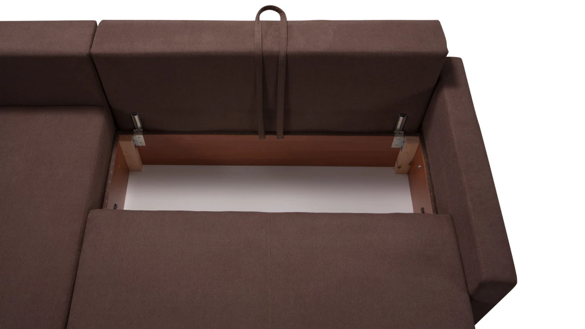 Narożnik Oviedo Tkanina MORIC 03 Brązowy Uniwersalny Klasyczny  Duży Pojemniki Na Pościel GiB.jpg