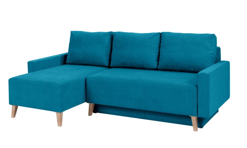 Narożnik Oviedo Tkanina MORIC 13 turkusowy Uniwersalny Funkcja Spania Pojemnik Wysokie Nóżki Boho Skandynawski Młodzieżowy Klasyczny Gib Meble.jpg