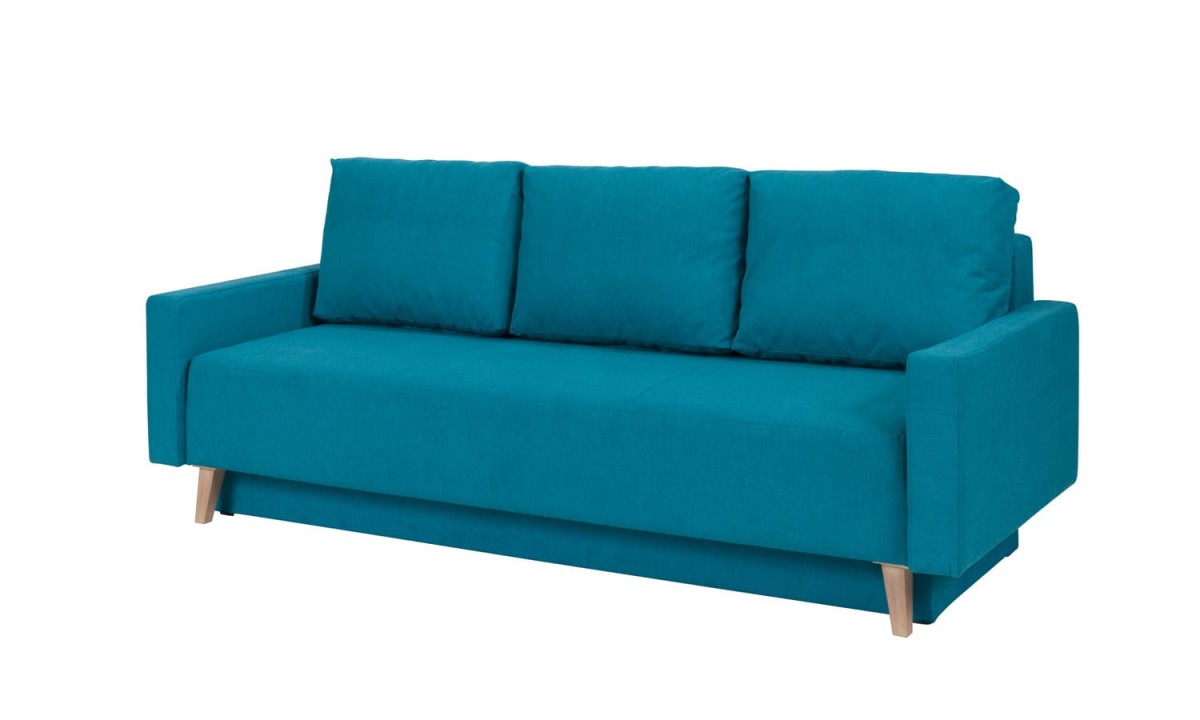 Sofa Oviedo Tkanina MORIC 13 Turkosowy Funkcja Spania  138 192 cm Klasyczna Kanapa Wersalka Bonell Gib.jpg