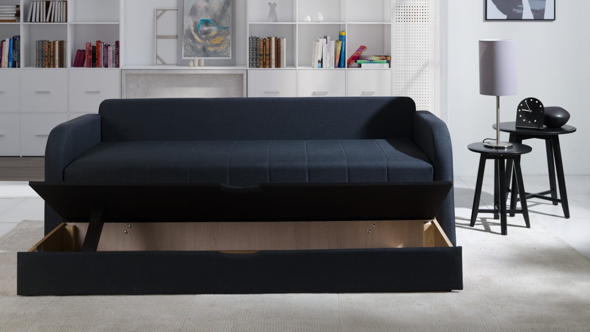 Kanapa Sofa Łóżko RAFAL Tkanina Lux 08 ROUTE 65 Pojemnik Na Pościel Pianka HR GiB Meble Młodzieżowa.jpg