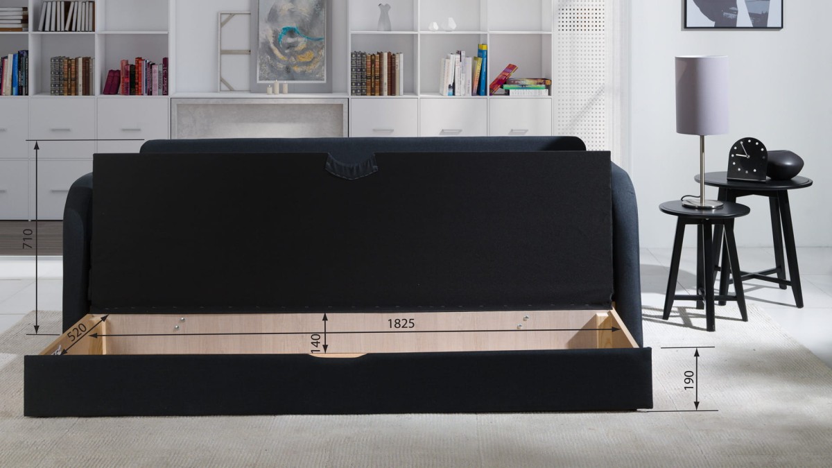 Kanapa Sofa Łóżko RAFAL Tkanina Lux 08 ROUTE 65 Pojemnik Na Pościel GiB Meble Młodzieżowa.jpg