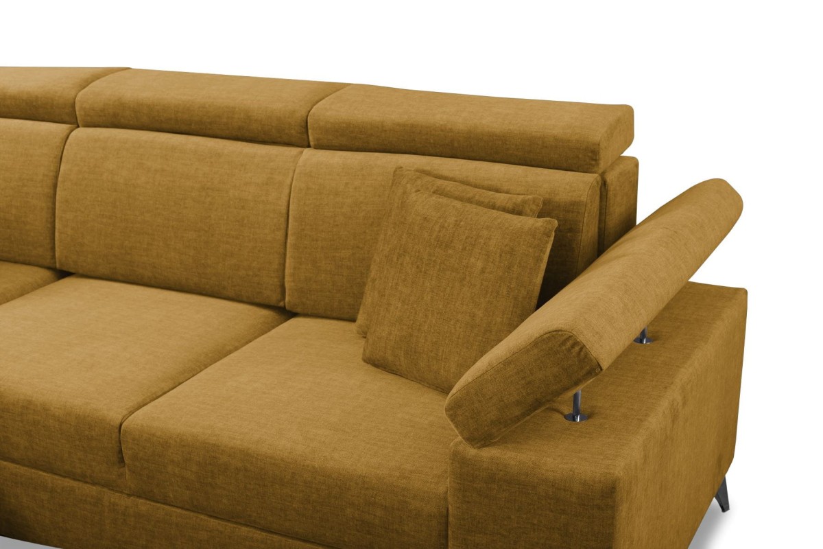 NAROŻNIK BRICO MINI Tkanina VOGUE 9 Żółty Złoty Amber Funkcja Regulowany Podłokietnik Nowoczesny GiB Meble .jpg