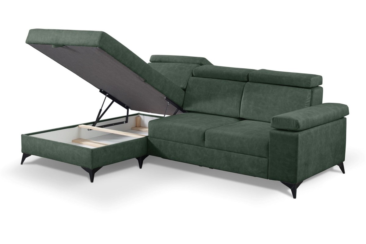 NAROŻNIK BRICO MINI Tkanina COUNTRY 11 Butelkowa Zieleń Zielony Do Salonu Pojemnik Na Pościel GiB Meble .jpg