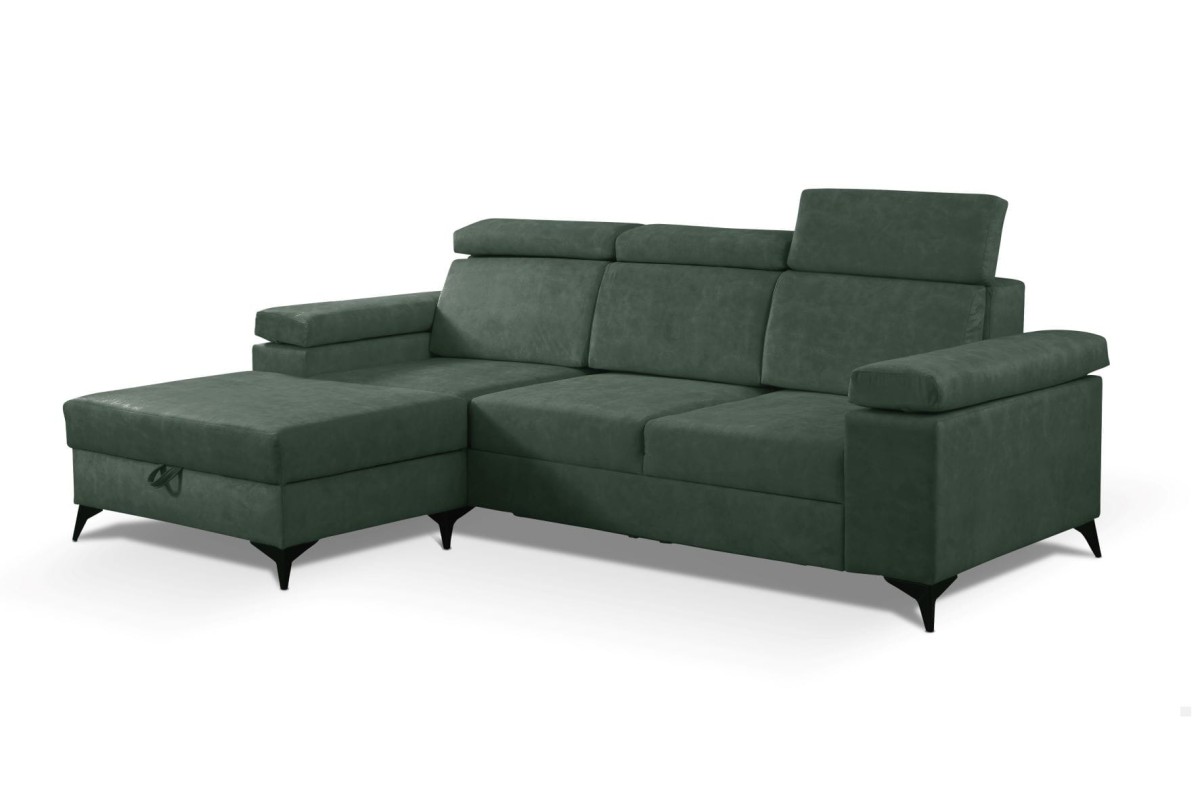 NAROŻNIK BRICO MINI Tkanina COUNTRY 11 Butelkowa Zieleń Zielony Do Salonu Regulowany Zagłówek Nowoczesny GiB Meble.jpg