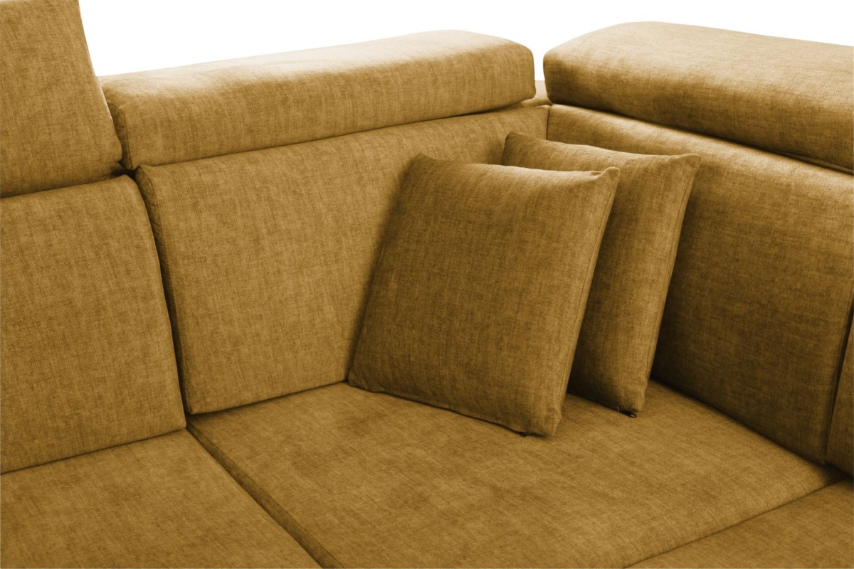 NAROŻNIK BRICO Tkanina VOGUE 9 Żółty Złoty Amber Funkcja Poduszki Nowoczesny GiB Meble .jpg