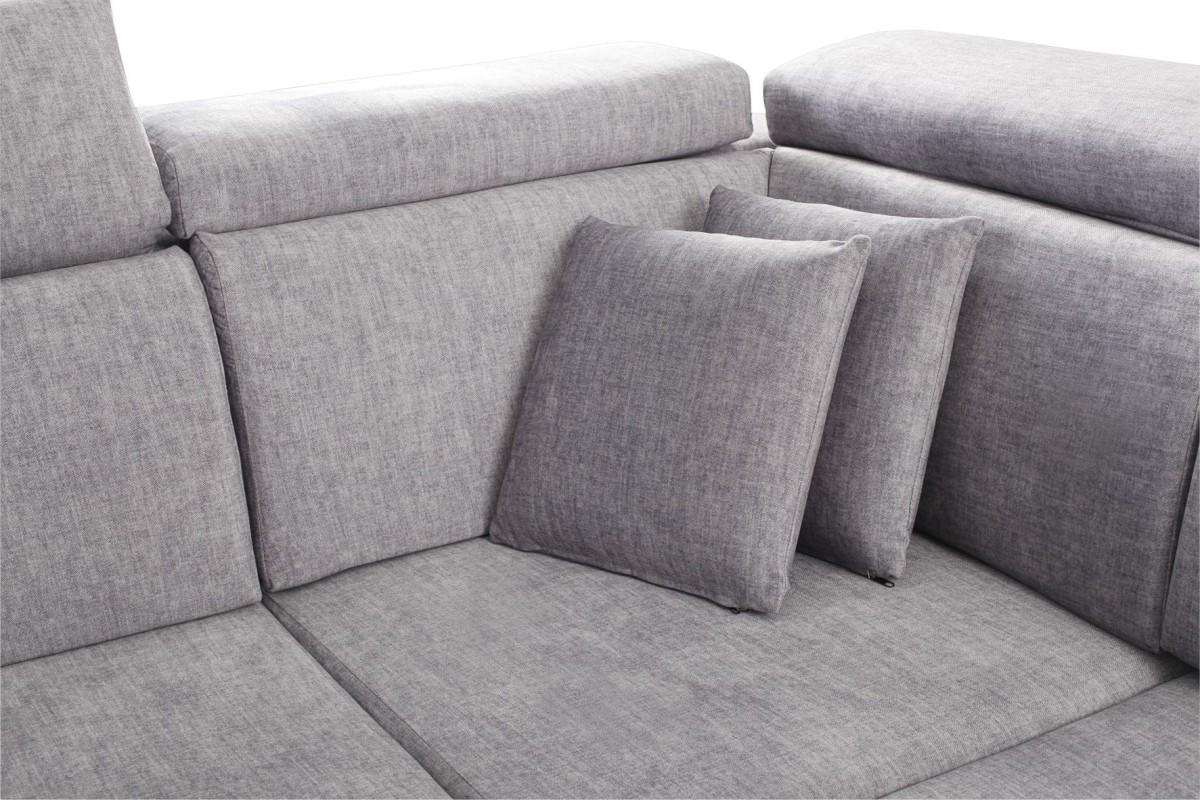 NAROŻNIK BRICO Tkanina VOGUE 14 Silver Jasny Szary Funkcja Poduszki Nowoczesny GiB Meble .jpg