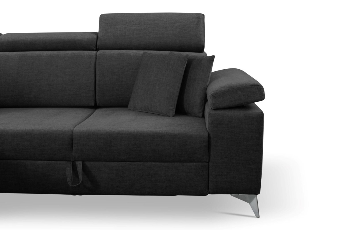 NAROŻNIK BRICO Tkanina VOGUE  18 Czarny Black Welur Funkcja Regulowany Zagłówek Nowoczesny GiB Meble .jpg