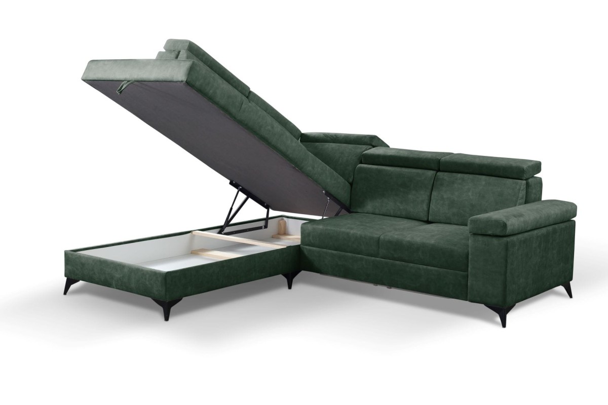 NAROŻNIK BRICO Tkanina COUNTRY 11 Butelkowa Zieleń Zielony Do Salonu Pojemnik Na Pościel GiB Meble .jpg